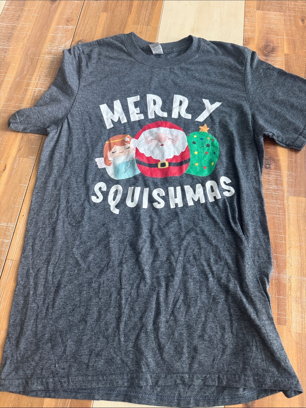 Gildan Charcoal 'Merry Squishmas' Holiday Graphic Tee